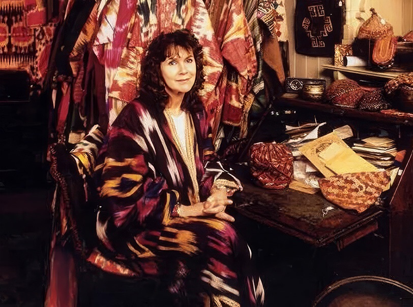 Pip Rau in her shop, 36 Islington Green, London N1, 1988