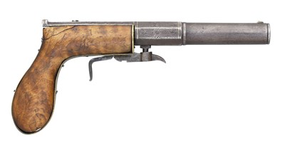 Lot 250 - **A .38 CALIBRE AMERICAN PERCUSSION UNDERHAMMER PISTOL