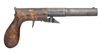 Lot 251 - A .36 CALIBRE AMERICAN PERCUSSION UNDERHAMMER PISTOL