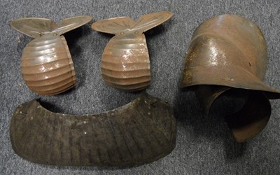 Lot 290 - A PAIR OF VAMBRACES IN THE EARLY 17TH CENTURY EUROPEAN STYLE