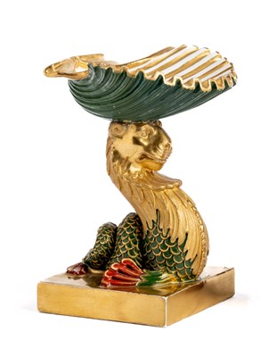 Lot 35 - A SEVRES ‘DOLPHIN’ SALT CELLAR (SALIERE A DAUPHIN), CIRCA 1824