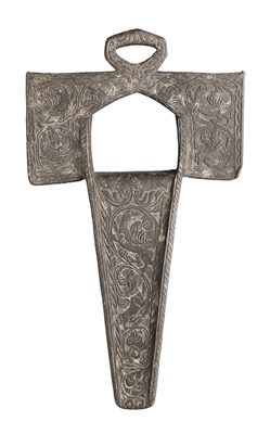 Lot 331 - A RARE MEXICAN STIRRUP OF SO-CALLED CONQUISTADOR TYPE