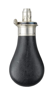 Lot 370 - A MOROCCO LEATHER-COVERED SYKES PATENT FLASK