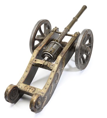 Lot 389 - A RARE 40 BORE EIGHT-SHOT MATCHLOCK PISTOL BARREL AND CHAMBER