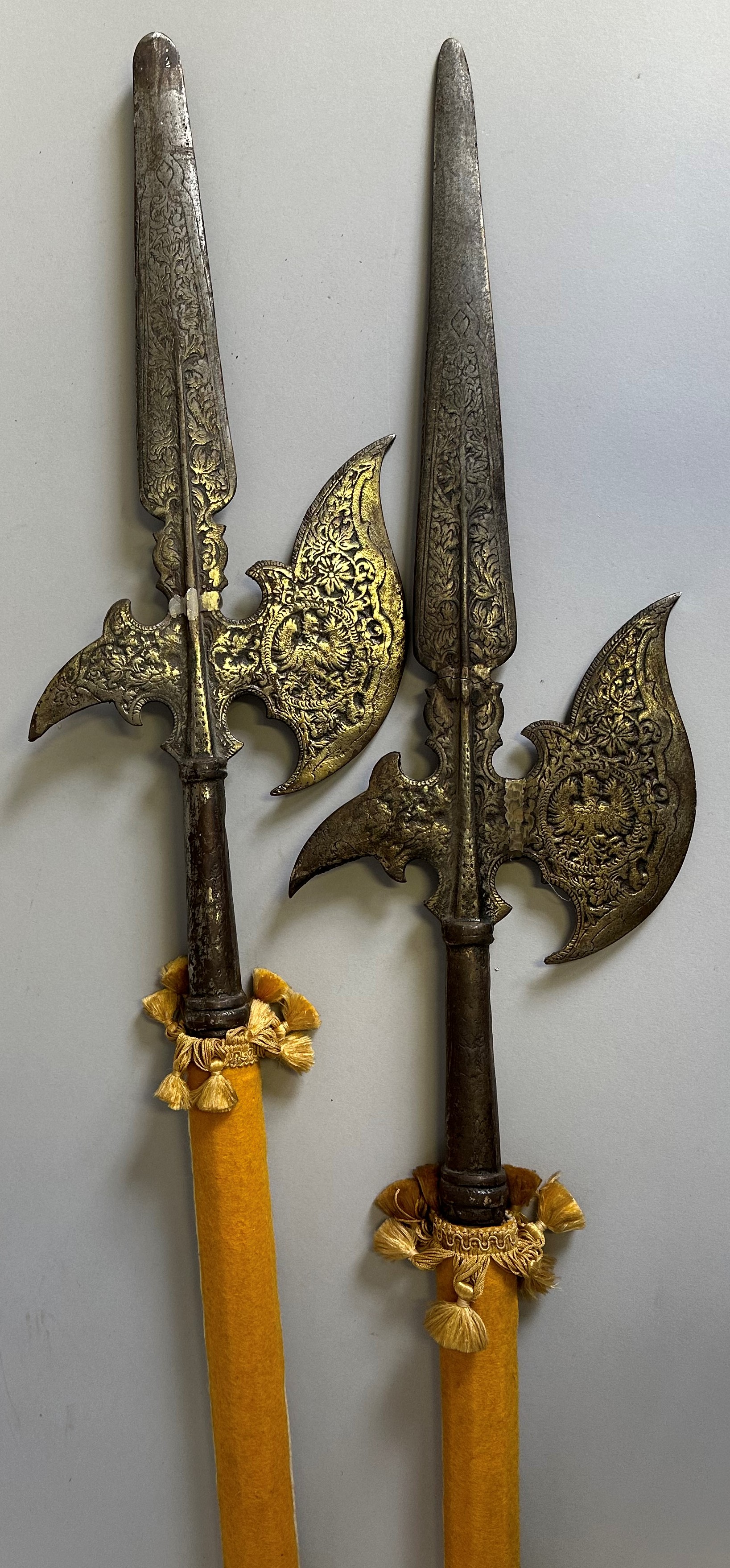 Lot 380 - TWO HALBERDS IN EARLY 17TH CENTURY STYLE,