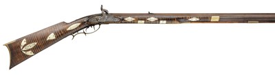 Lot 441 - A .375 CALIBRE AMERICAN PERCUSSION RIFLE WITH LOCK BY J & W ASTON
