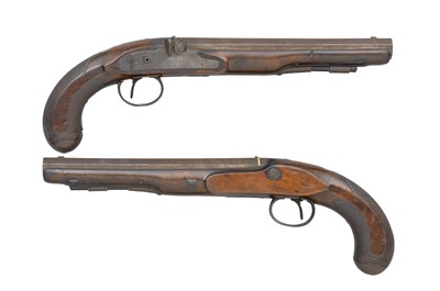 Lot 449 - A PAIR OF 24 BORE PERCUSSION DUELLING PISTOLS BY MURDOCH