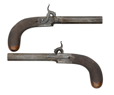 Lot 450 - A PAIR OF 50 BORE PERCUSSION BELT PISTOLS BY HARVEY