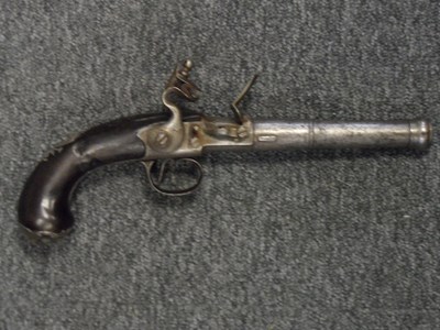 Lot 453 - AN 18 BORE FLINTLOCK PISTOL