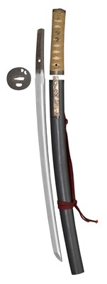 Lot 11 - A JAPANESE TENSHO PERIOD SWORD (WAKIZASHI)