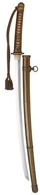 Lot 21 - A JAPANESE W. W. II OFFICER'S SWORD (KATANA)