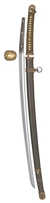 Lot 28 - A JAPANESE W. W. II OFFICER'S SWORD (KATANA)