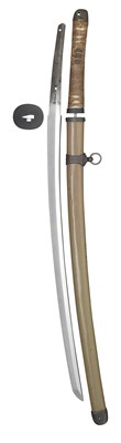 Lot 29 - A JAPANESE W. W. II OFFICER'S SWORD (KATANA)