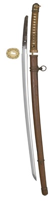 Lot 30 - A JAPANESE W. W. II OFFICER'S SWORD (KATANA)