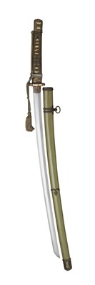 Lot 32 - A JAPANESE W. W. II MILITARY SWORD (KATANA)