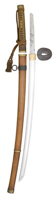 Lot 34 - A JAPANESE W. W. II NAVAL SWORD (KATANA)