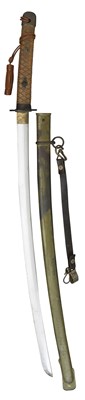 Lot 35 - A JAPANESE W. W. II SWORD (KATANA)