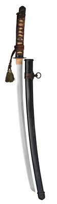 Lot 36 - A JAPANESE W. W. II MILITARY SWORD (KATANA)