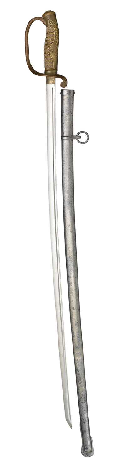 Lot 45 - A JAPANESE W. W. II ARMY OFFICER'S DRESS SWORD