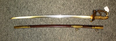 Lot 48 - A JAPANESE W. W. II OFFICER'S SWORD