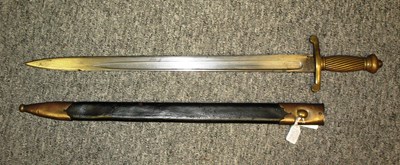 Lot 50 - JAPANESE W. W. II ARTILLERY SHORT SWORD
