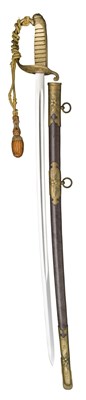 Lot 62 - A JAPANESE W. W. II NAVAL OFFICER'S SWORD