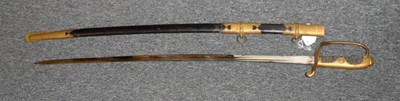 Lot 63 - A JAPANESE W. W. II NAVAL OFFICER'S SWORD