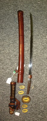 Lot 70 - A JAPANESE W. W. II AIRFORCE SWORD (WAKIZASHI)