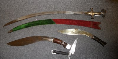 Lot 83 - AN INDIAN SWORD (TALWAR) WITH PRESENTATION INSCRIPTION TO MAJOR A. B. BLAXLAND