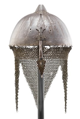 Lot 95 - AN INDIAN  HELMET (KULAH KHUD)
