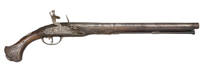 Lot 111 - AN 18 BORE ADRIATIC FLINTLOCK HOLSTER PISTOL