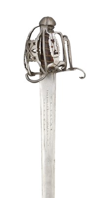 Lot 139 - A SCOTTISH BASKET-HILTED BROADSWORD