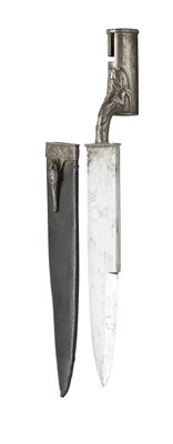 Lot 146 - A FRENCH DECORATED HUNTING BAYONET