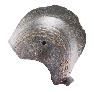 Lot 224 - A GERMAN CLOSE HELMET SKULL