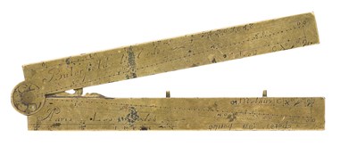 Lot 251 - A FRENCH GUNNER'S SMALL RULE SIGNED BUTERFIELD A PARIS
