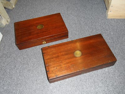 Lot 252 - TWO MAHOGANY REVOLVER CASES