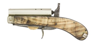 Lot 256 - A PERCUSSION KNIFE-PISTOL BY UNWIN & RODGERS SHEFFIELD BIRMINGHAM PROOF MARKS CIRCA 1860