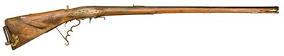 Lot 265 - **A 120 BORE SOUTH GERMAN BREECH-LOADING AIR GUN OF BELLOWS TYPE
