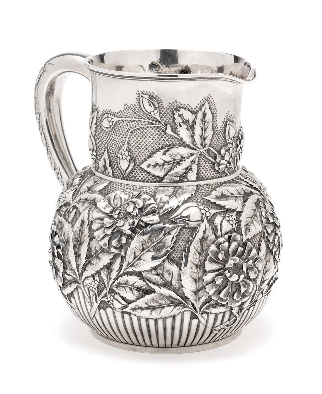 Lot 132 - AN AMERICAN SILVER WATER JUG (PITCHER), TIFFANY & CO., NEW YORK, CIRCA 1883