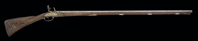 Lot 287 - A FINE 22 BORE FRENCH FLINTLOCK FOWLING PIECE MADE FOR LÃ‰ONARD ROUX (1675-1750)