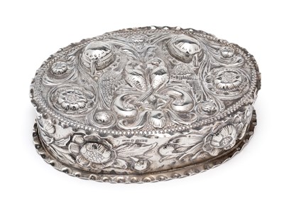 Lot 130 - A GERMAN SILVER TRINKET BOX, KARL KURTZ, KESSELSTADT, CIRCA 1900