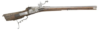 Lot 292 - **A 25 BORE BAVARIAN WHEEL-LOCK SPORTING RIFLE BY ANDREAS ZARERSTORFER IN INGOLDSTADT