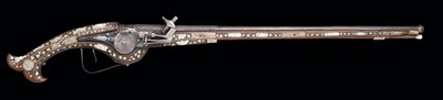 Lot 305 - A FINE AND RARE 100 BORE EASTERN FRENCH WHEEL-LOCK HOLSTER PISTOL, CIRCA 1600-20