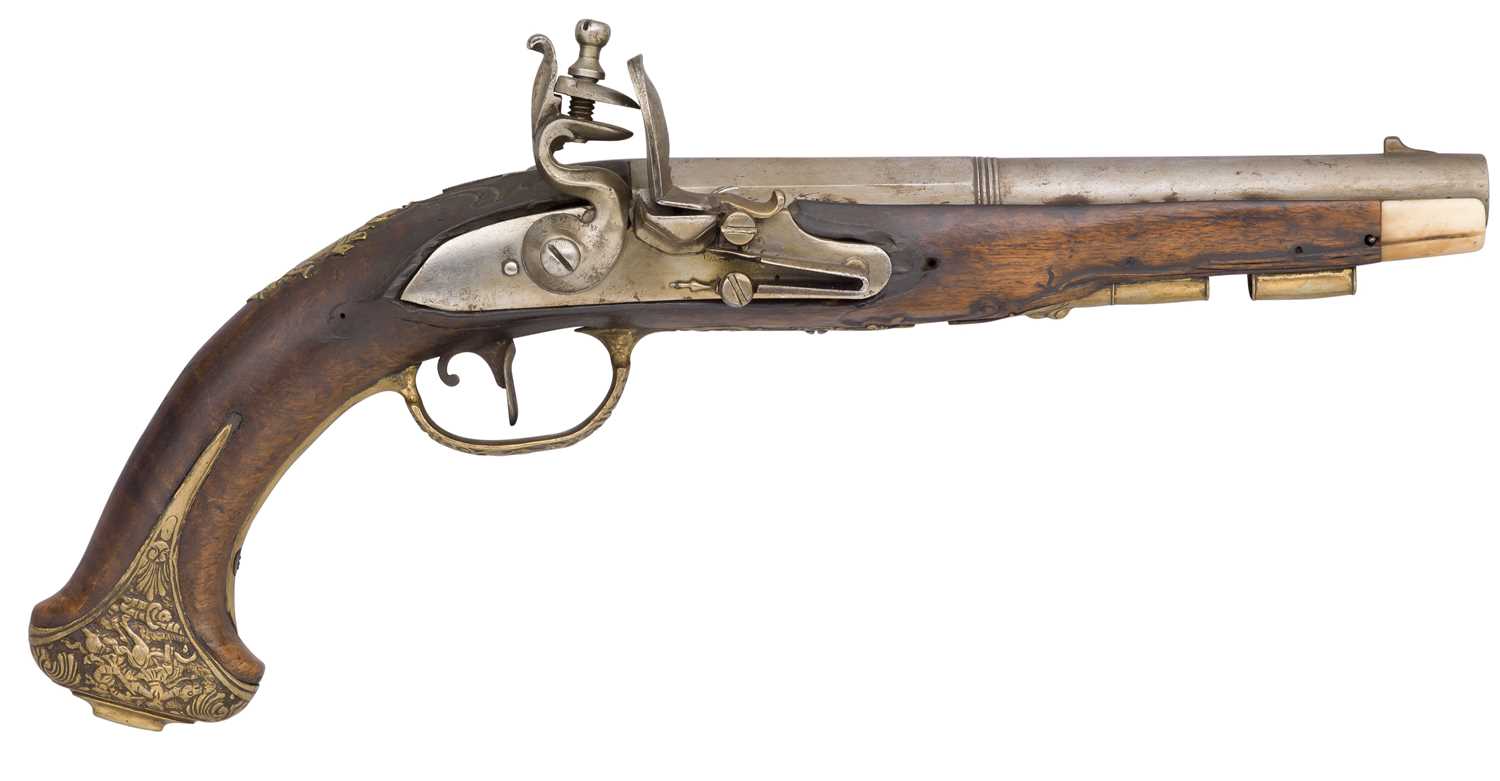 Lot 346 - **A 22 BORE BOHEMIAN FLINTLOCK PISTOL
