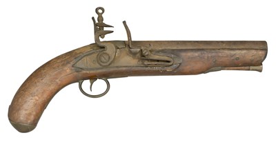 Lot 361 - AN 11 BORE FLINTLOCK PISTOL