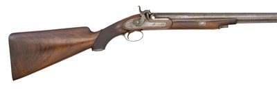 Lot 370 - A 12 BORE SCOTTISH PERCUSSION SPORTING GUN BY INGRAM