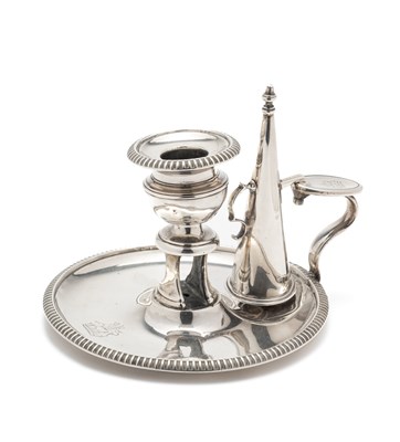 Lot 224 - A GEORGE IV SILVER CHAMBERSTICK, SMITH, TATE & CO., SHEFFIELD, 1820