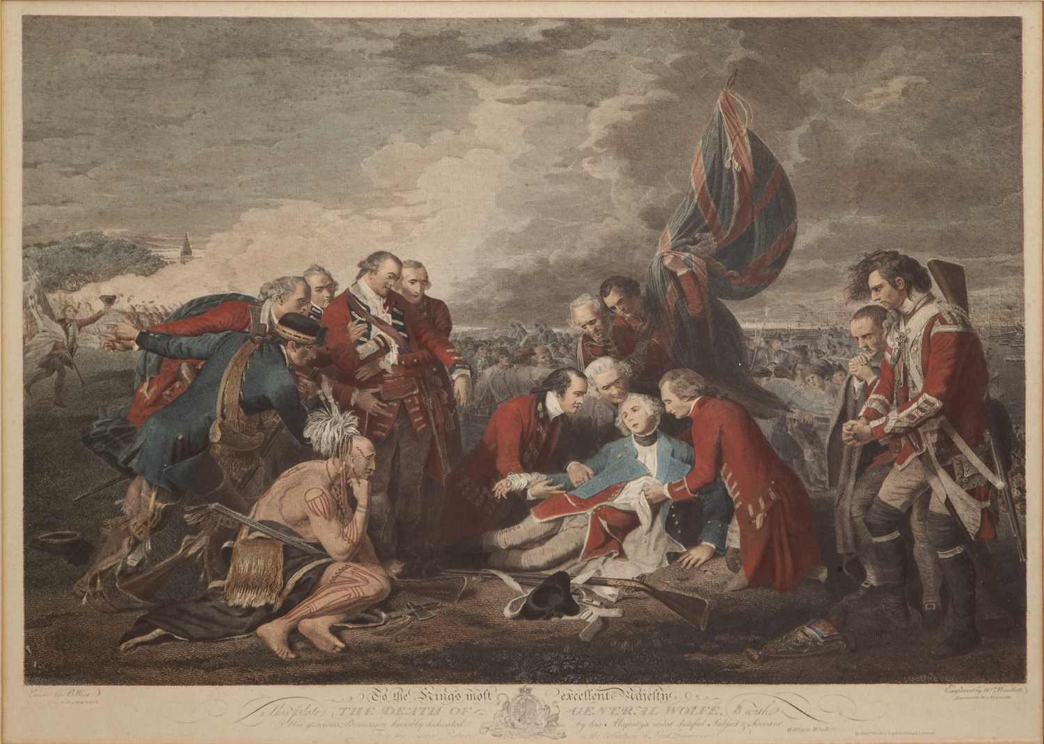 Lot 89 - AFTER BENJAMIN WEST (1738-1820) DEATH OF WOLFE...