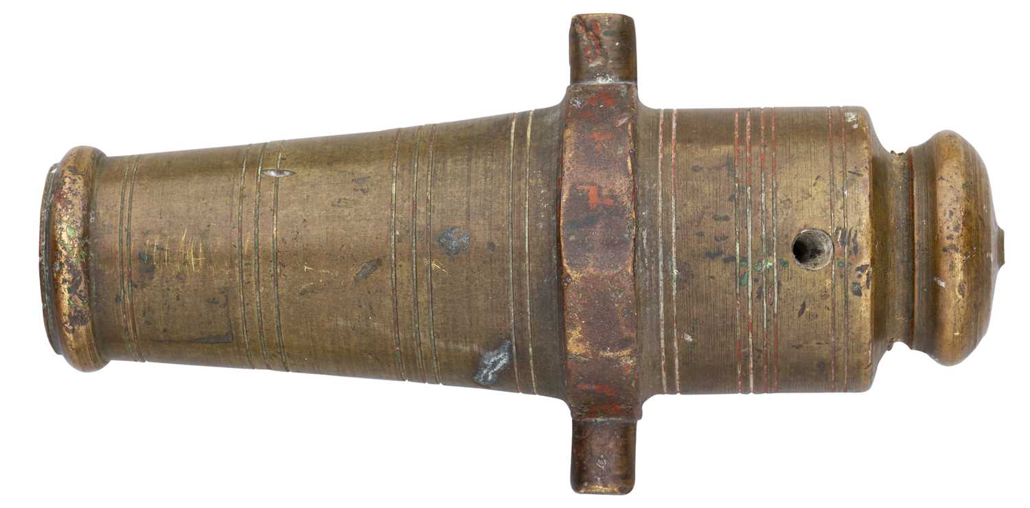 Lot 290 - A BRASS SALUTING CANNON BARREL
