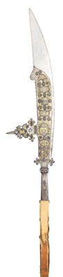 Lot 98 - **A HIGHLY DECORATED GLAIVE (FOUCHARD) AFTER THOSE MADE FOR THE GUARD OF CARDINAL SCIPIONE